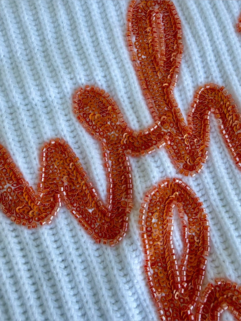 NEW Whataburger QUEEN OF SPARKLES Orange & White Rib-Knit Sweater Vest Size S - Picture 4 of 9